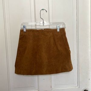 Forever 21 brown soft leather mini skirt size small
